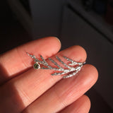 silver cedar leaf pendant/necklace